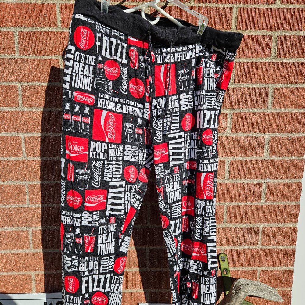 Coca Cola Sweatpants Jogger Pajama Bottom Pants